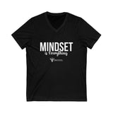 Mindset Is Everything- Unisex Jersey Short Sleeve V-Neck Tee